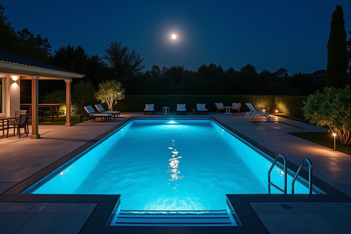 piscine nuit