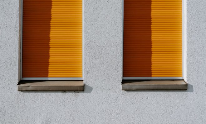 two closed window blinds