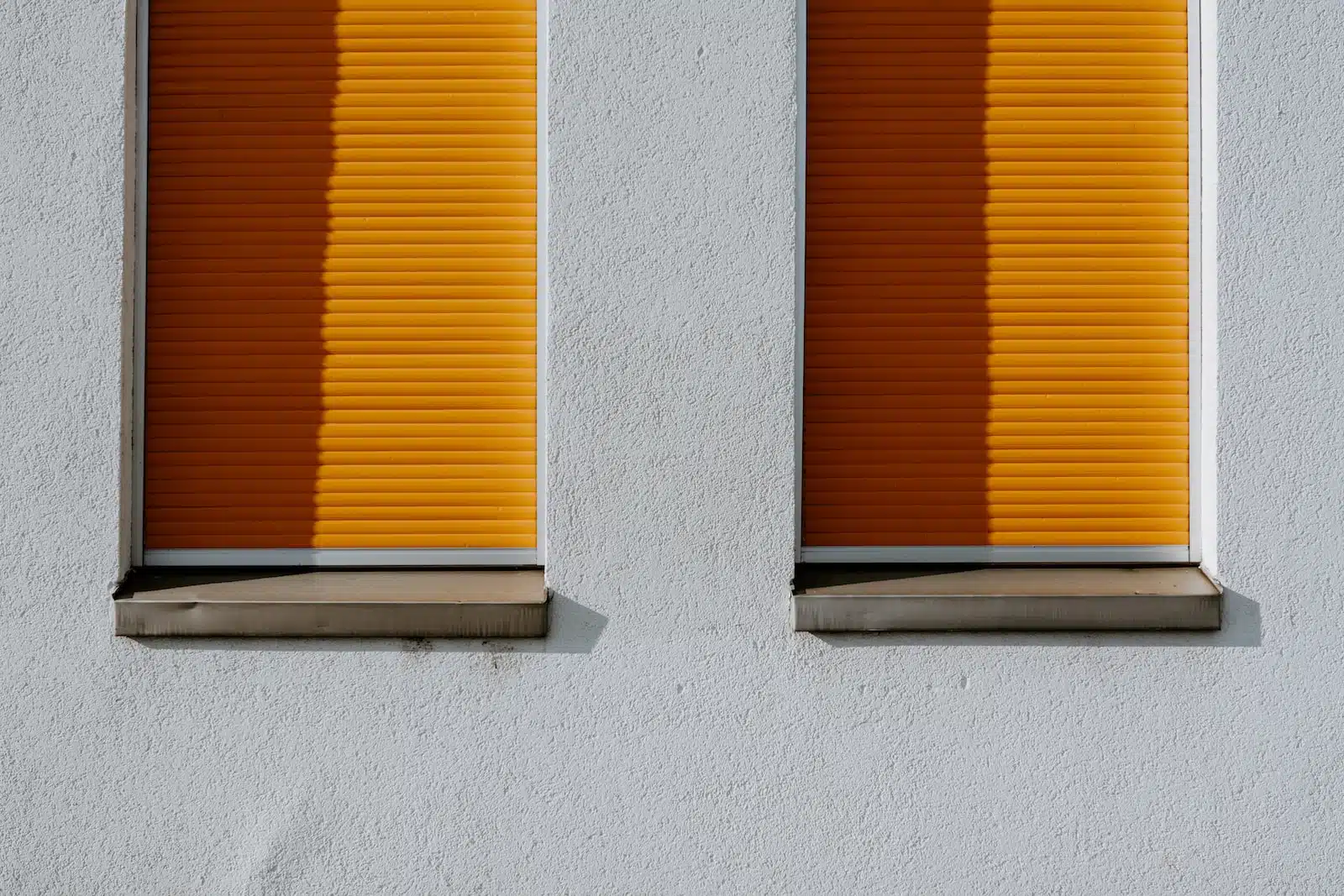 two closed window blinds